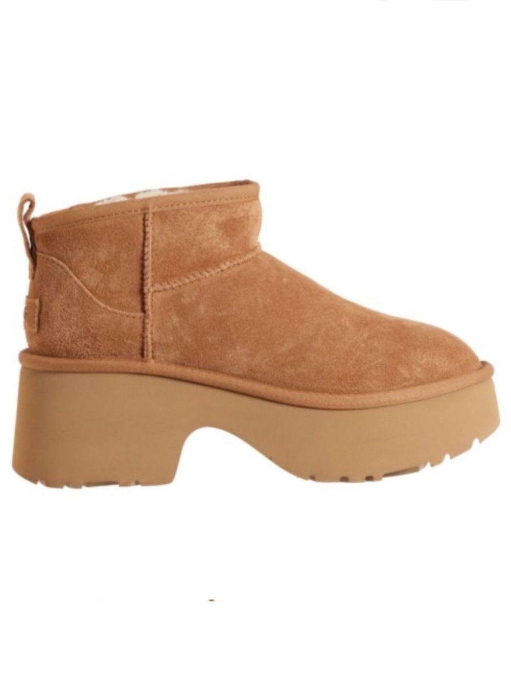 UGG Australia Classic Ultra Mini New Heights Chestnut Suede Women’s size 7 NEW!